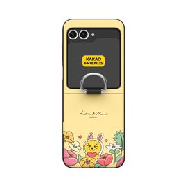 [S2B] KAKAO FRIENDS Magnetic Door Bumper Wallet Card Case Compatible with Galaxy Z Flip 6 – Dual-Layer Protection, Card Storage (2), Smart Ring - Made in Korea